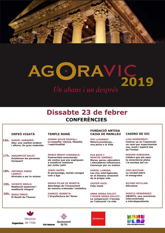 AGORA cartell 2019 conferencies